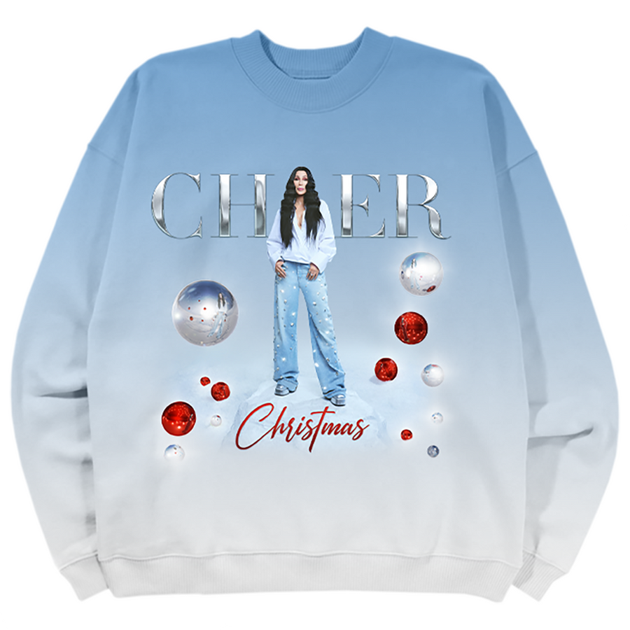Cher - Christmas Dyed Pullover Crewneck Sweatshirt