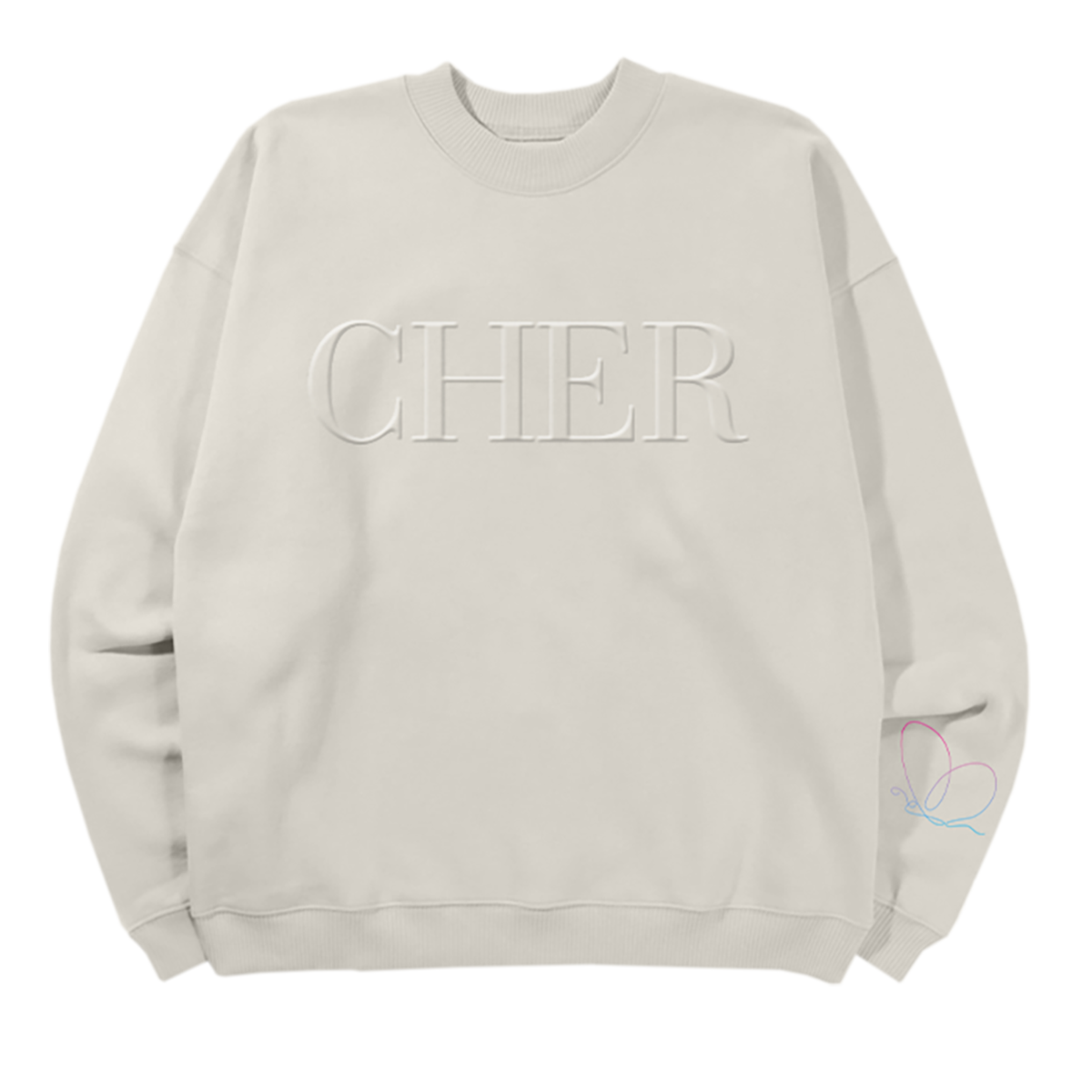 Embossed logo sweatshirt shop