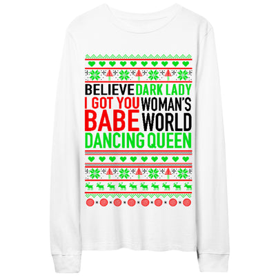 Song Title Holiday Christmas Long Sleeve tee