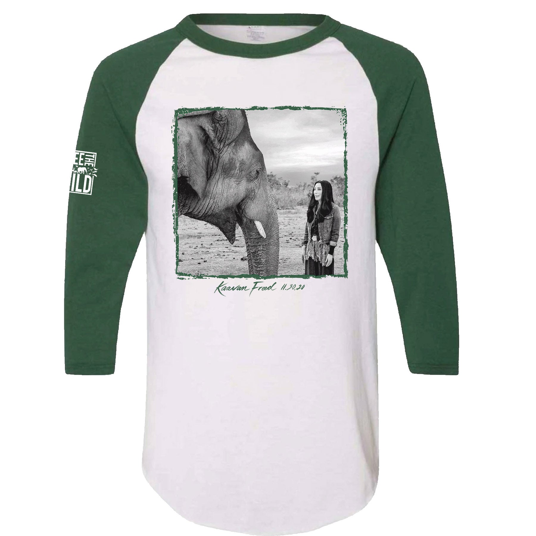 Kaavan Freed Green/White Baseball Tee